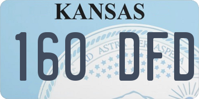 KS license plate 160DFD