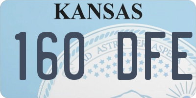 KS license plate 160DFE