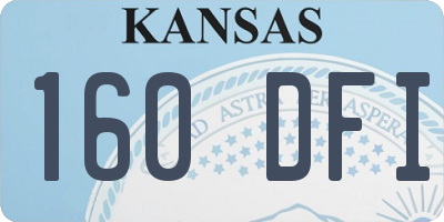 KS license plate 160DFI