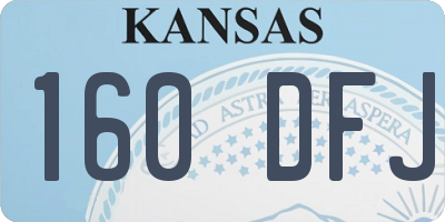 KS license plate 160DFJ
