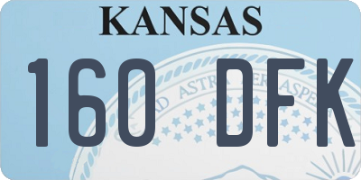 KS license plate 160DFK