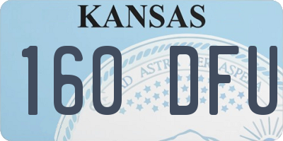 KS license plate 160DFU