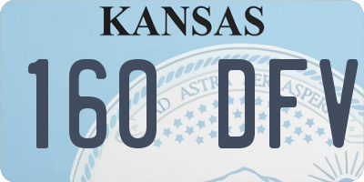 KS license plate 160DFV