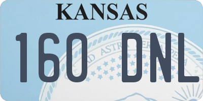 KS license plate 160DNL
