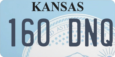 KS license plate 160DNQ