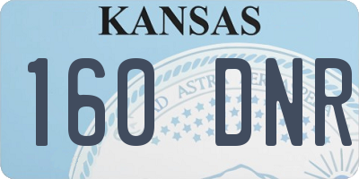 KS license plate 160DNR