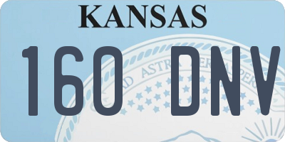 KS license plate 160DNV