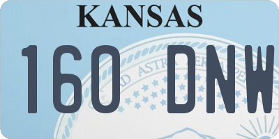 KS license plate 160DNW