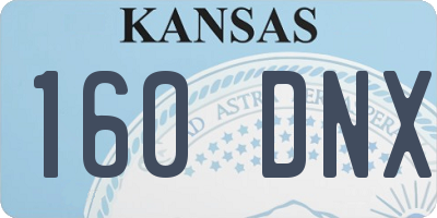 KS license plate 160DNX