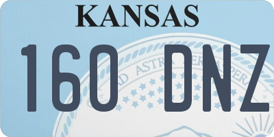 KS license plate 160DNZ