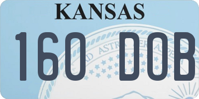 KS license plate 160DOB