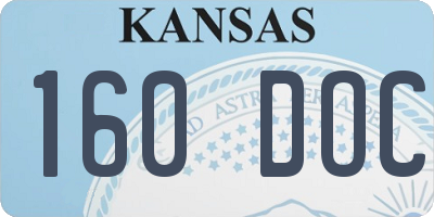 KS license plate 160DOC