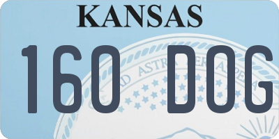 KS license plate 160DOG