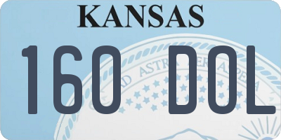 KS license plate 160DOL