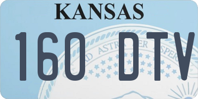 KS license plate 160DTV