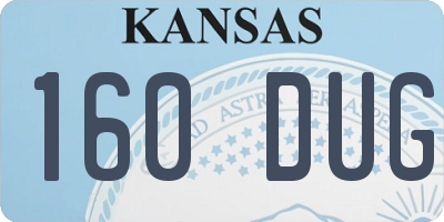 KS license plate 160DUG
