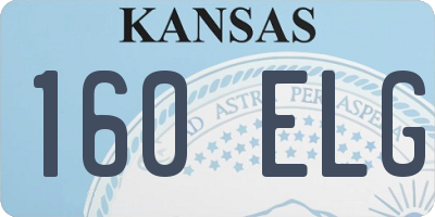 KS license plate 160ELG