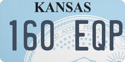 KS license plate 160EQP