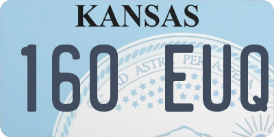 KS license plate 160EUQ