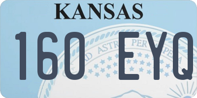 KS license plate 160EYQ
