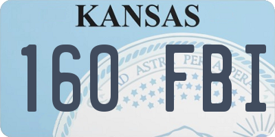 KS license plate 160FBI