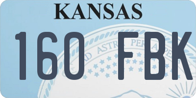 KS license plate 160FBK