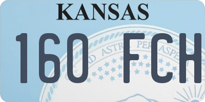 KS license plate 160FCH