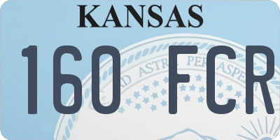 KS license plate 160FCR