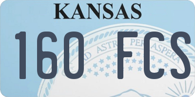 KS license plate 160FCS