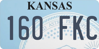KS license plate 160FKC