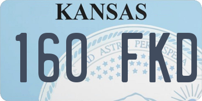 KS license plate 160FKD