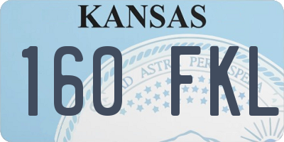 KS license plate 160FKL