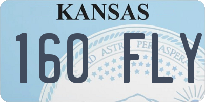 KS license plate 160FLY