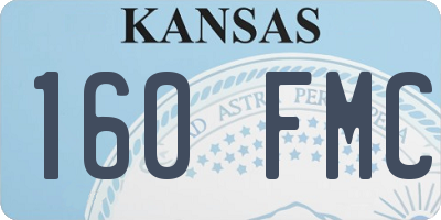 KS license plate 160FMC