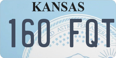 KS license plate 160FQT
