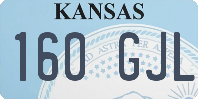 KS license plate 160GJL