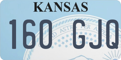 KS license plate 160GJQ
