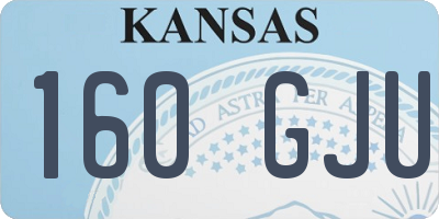 KS license plate 160GJU
