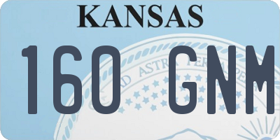 KS license plate 160GNM