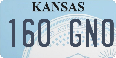 KS license plate 160GNO