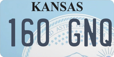 KS license plate 160GNQ