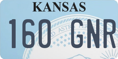 KS license plate 160GNR
