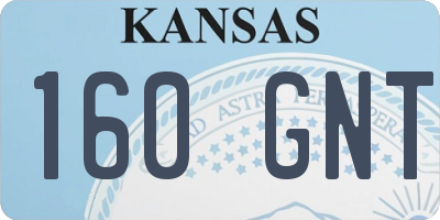 KS license plate 160GNT
