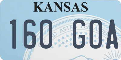 KS license plate 160GOA