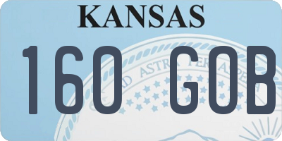 KS license plate 160GOB