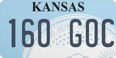 KS license plate 160GOC