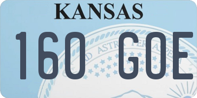 KS license plate 160GOE