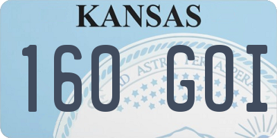 KS license plate 160GOI