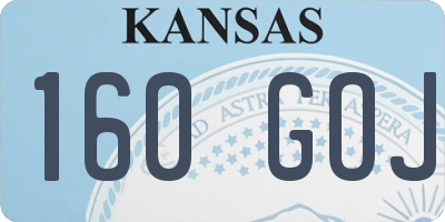 KS license plate 160GOJ