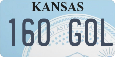 KS license plate 160GOL